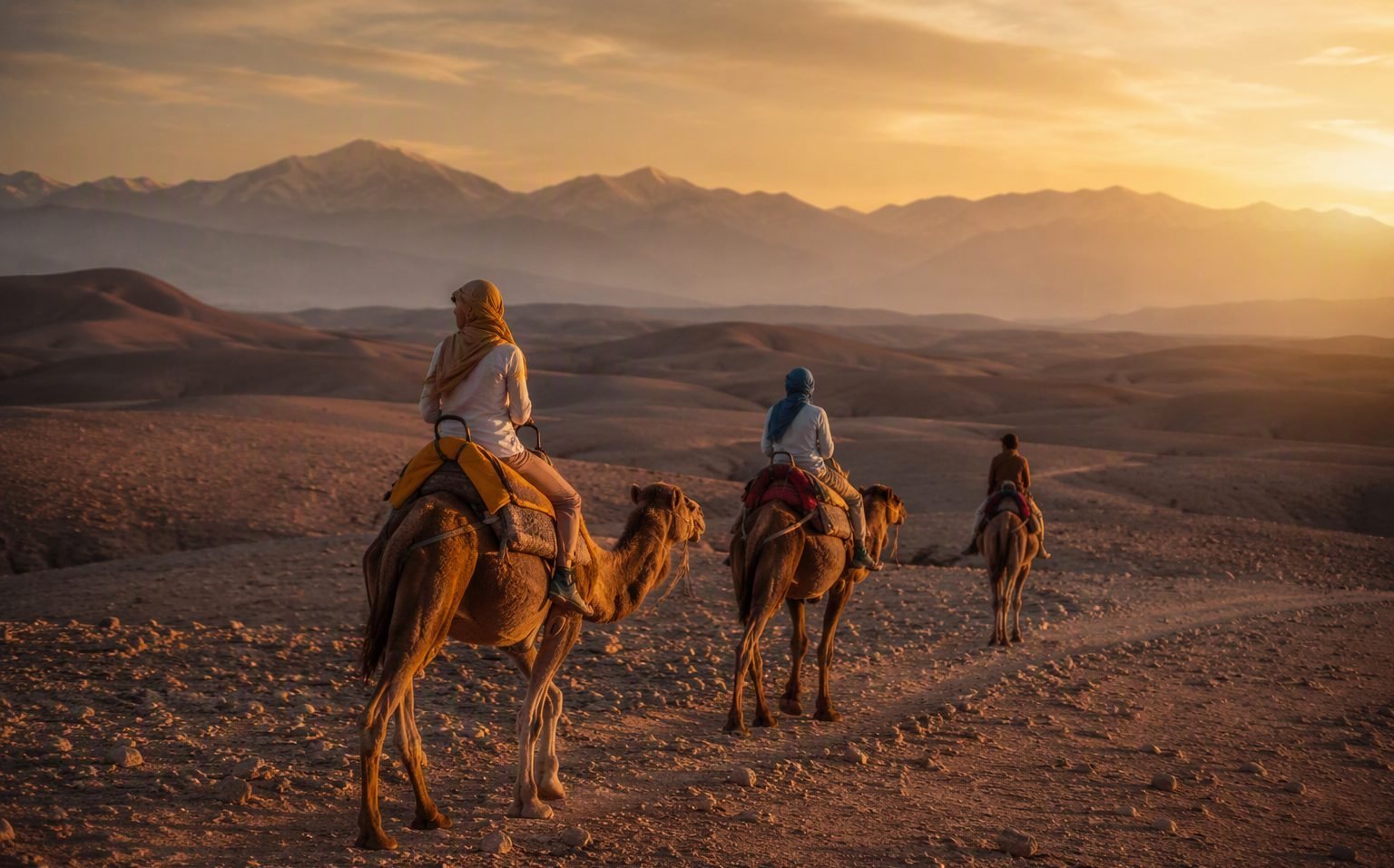 Cammellata nel deserto di Agafay
