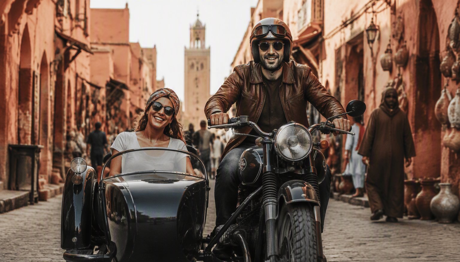 Tour in sidecar vintage